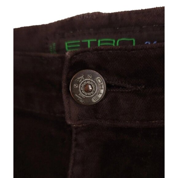 Etro Brushed Cotton Trousers Size IT 50 US 34 L Mens Brown Pants $625 - Picture 5 of 11